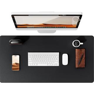 (Sort - 90x43cm) Skrivebordspudebeskytter Kontorbordsunderlag Stor musemåtte Vandtæt