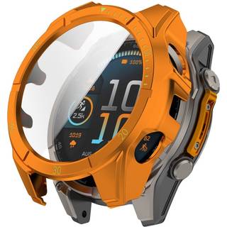 Garmin Tactix 8 AMOLED (51mm) - Hårdt Plastik Cover m. Beskyttelsesglas - Orange / Gul