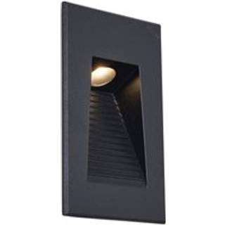 Moderne indbygningsvæglampe sort 7 cm inkl. LED IP65 - Trem