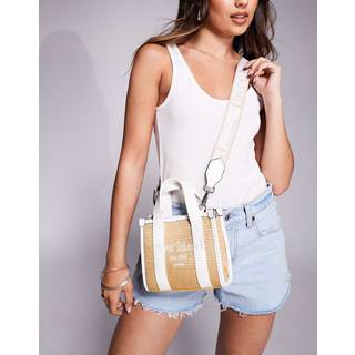 River Island River Island Brown Mini Raffia Embellished Tote Bag