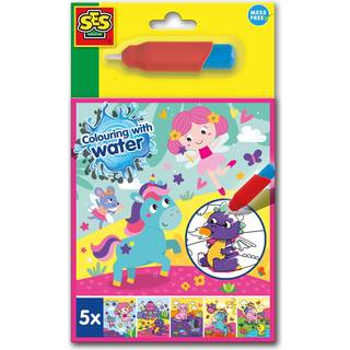 SES Creative Farv med vand - Fantasi malebog