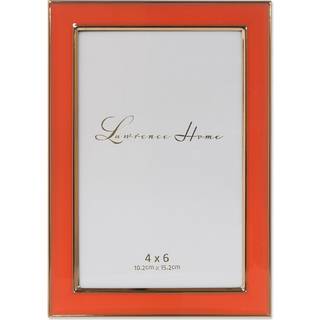 Lawrence rammer metal og emalje billedramme orange 4x6