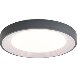 Moderne loftlampe grå med hvid 48 cm inkl. LED dæmpbar - Kanton