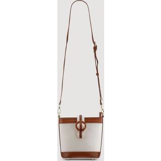 Pavers Pavers White-Tan Buckle Fasten Crossbody Bag