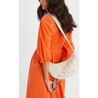 Accessorize Accessorize Natural Mirror Embellished Sling Cross-Body Bag