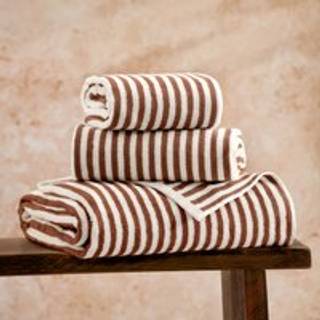 Yard Yard Pecan Orange Hebden Striped Towel