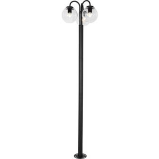 Lanterne sort med klart glas 200 cm 3-lys IP44 - Sfera