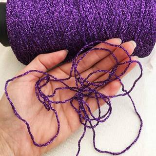 Clisil 100gram DIY Purple Lurex tråd skinnende garn glitter gnist garn metal garn diy fancy gnist garn hæklet strikning sweater tørklæde pose gar
