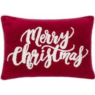 Paoletti Paoletti Red Winter Merry Christmas Embroidered 100% Cotton Cushion