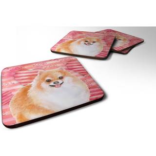 """" Caroline's Treasures Pomeranian #2 Love Decorative Coasters multicolor """"