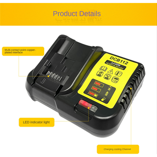 DCB112 Lithium-batterioplader til 10,8V 12V 14,4V 18V EU-stik