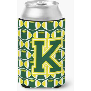 """" Caroline's Treasures CJ1075-KCC brev K fodboldgrøn og gul dåse eller flaske hugger multicolor """"
