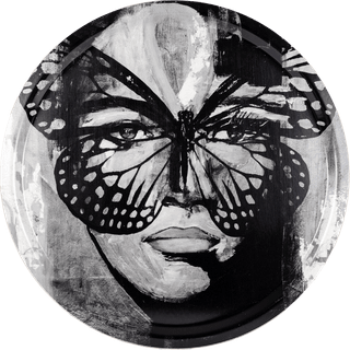 Carolina Gynning Golden Butterfly bakke Ø46 cm Black-white
