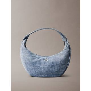 Small Denim Hobo Bag - Blue - One Size