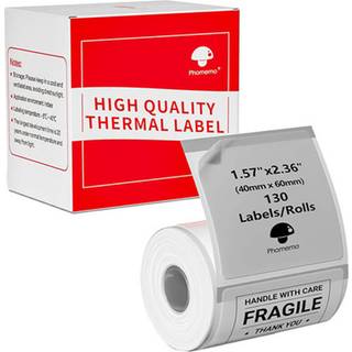 Phomemo Sticker Labels 40x60mm 130 pcs. - Transparent