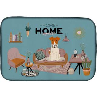 """"Carolines Treasures CK7946DDM Wire Fox Terrier Sweet Home opvaske-t?rrem?tter 14 x 21 Multicolor""""