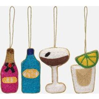 Cocktail-juletræspynt, sæt med 4 stk