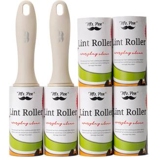 Mr. Pen- Lint Rollers 2 Håndtag med 6 påfyldninger 540 ark Ekstra klistret fnugfjerner til tøj Fugelrulle til kæledyrshår Hårrulle Stick