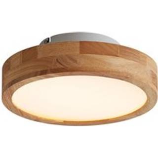 Skandinavisk loftslampe træ 30 cm inkl. LED dæmpbar - Pecker