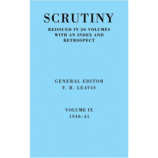 Scrutiny: A Quarterly Review vol. 9 1940-41