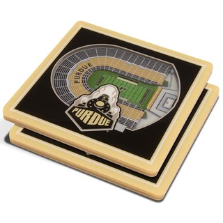 YouTheFan NCAA Purdue Boilermakers FB 3D StadiumView Coasters - Ross-Ade Stadium 4"""" x 4""""