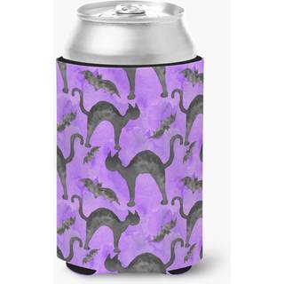 """" Caroline's Treasures Watecolor Halloween sorte katte på lilla dekorative kan kramme flerfarve """"