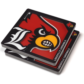 Youthefan NCAA Louisville Cardinals 3D Logo Series Coasters