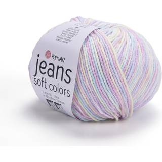 Yarnart Jeans Soft Colours - Variegated Sport Yarn 55% Bomuld 45% Akryl 1 Skein/Ball 50 Gr 174 Yds Cotton Yarn Strik garn Soft Yarn Amigurumi Cot