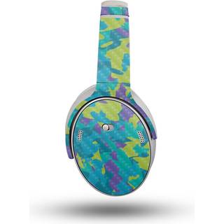 Carbon Fiber Headphone Skin kompatibel med Bose Quietcomfort hovedtelefoner (2023) - Summer Camouflage - Premium 3M Vinyl Protective Wrap Decal C