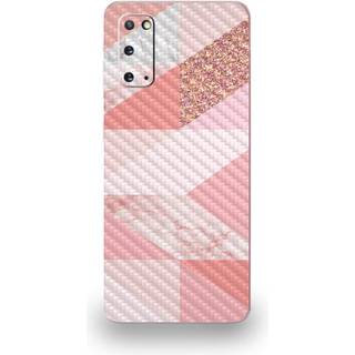 Mightyskins Carbon Fiber Skin til Samsung Galaxy S20 - Rose Gold Pattern | Beskyttende holdbar tekstureret kulfiberfinish | Let at anvende | Lave