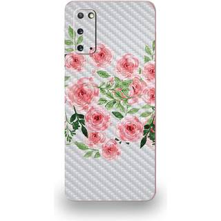 Mightyskins Carbon Fiber Skin til Samsung Galaxy S20 - Bouquet | Beskyttende holdbar tekstureret kulfiberfinish | Let at anvende Fjern og skift s