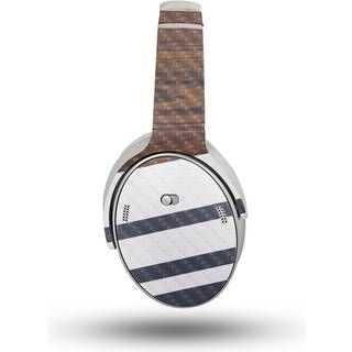 Carbon Fiber Headphone Skin kompatibel med Bose Quietcomfort -hovedtelefoner (2023) - Træformet - Premium 3M Vinyl Protective Wrap Decal Cover -