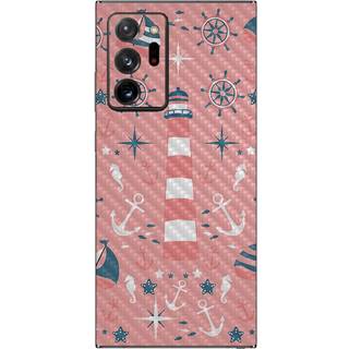 Mightyskins Carbon Fiber Skin til Samsung Galaxy Note 20 Ultra 5G - Nautical Dream | Beskyttende holdbar tekstureret kulfiberfinish | Let at anve