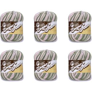 Lily Sugar'n Cream Super Size Pink Camo Yarn - 6 Pack med 85 g/3oz - Bomuld - 4 Medium (Worsted) - 150 yards - Strik/h?kling