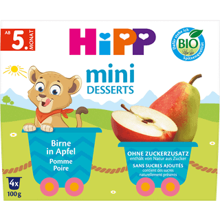 HiPP Bio frugt i en kop: Pære i æble uden tilsat sukker fra 5 måneder 47.90 DKK/1 kg