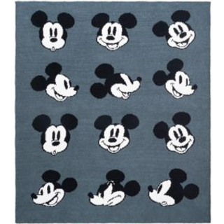 Jay Franco Disney Mickey Mouse Faces Feather Knit Fluffy Throw Blanket - Fuzzy Blanket Measures 50 x 60 Inch | Super bldt letvgts sengetj