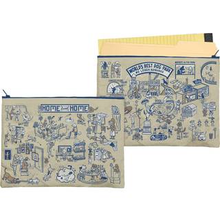 Dog Lover World's Best Dog Park Zipper -mappe Pose fra Primitives af Kathy