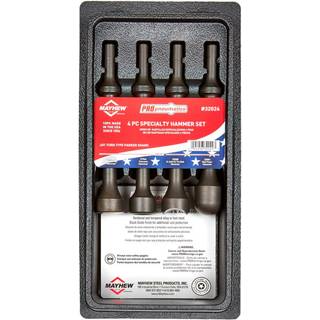Mayhew Tools 32024 Pneumatic Hammer 4-Piece Special Set Black Oxide Finish