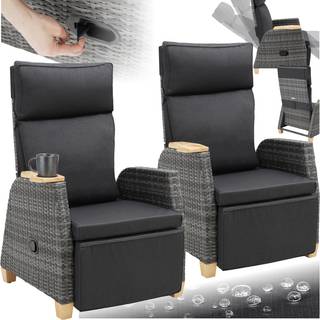 Havestol Pescara med aluminiumsramme - Sæt med 2 stk.