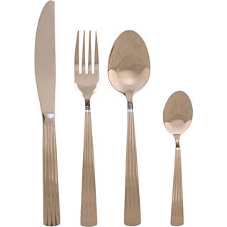 Bestik Home ESPRIT Sølvfarvet Rustfrit stål 15 x 7 x 24 cm 16 Dele