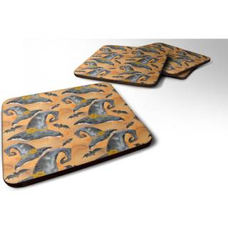 """" Caroline's Treasures Watecolor Halloween Witches Hat Decorative Coasters 3.5 Multicolor """"