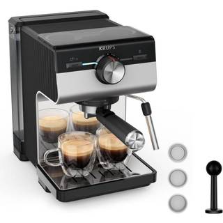 Hurtig manuel kaffemaskine Krups XP384E10 Sølvfarvet