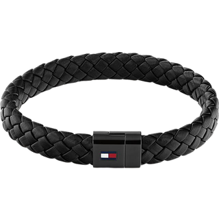 Tommy Hilfiger Læder Herrearmbånd med Stålspænde