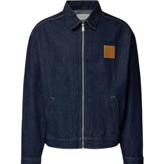 Relaxed Zip Up Denim Jacket - Denim - XXL