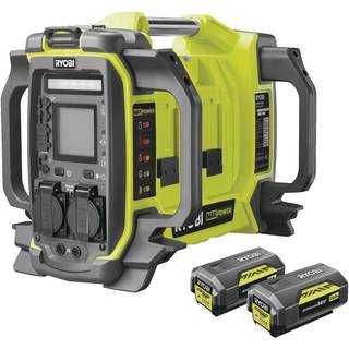 Ryobi RY36BI1800A-250 MAX POWER 36V PowerHub 4-ports inverter generator 1800W med 2 stk. 5,0Ah batteri