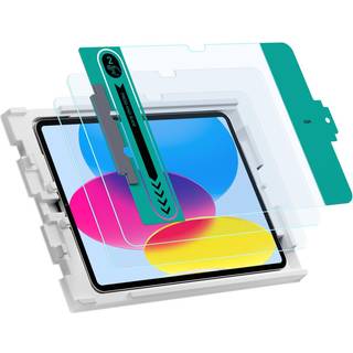 ESR 2 Pack Screen Protector til iPad 10. Generation 10,9 tommer (2022) H?rmet glasfilm med let p?f?ringsbakke Skrap resistent boblefri HD Clarity