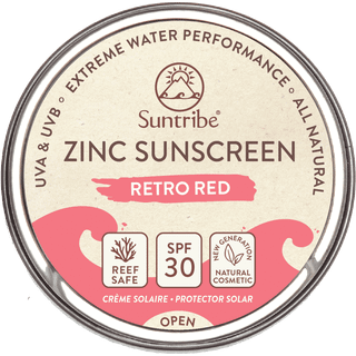 Suntribe Mini Zinc Sunscreen Beskyttende mineral ansigts- og kropscreme SPF 50 Pretty Pink 15 g - 15 g