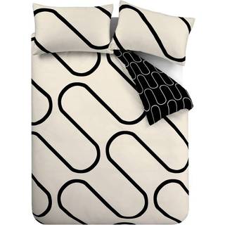 Catherine Lansfield Catherine Lansfield Natural Linear Curve Geo Duvet Cover Set