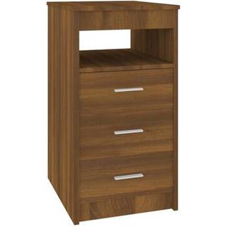 Skuffeskab 40X50X76 Cm Konstrueret Træ - Brun eg