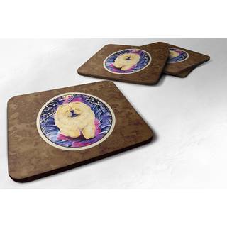 """" Caroline's Treasures SS1005FC Chow Chow Foam Coasters (S?t p? 4) 3,5 """" ""H X 3,5"" """" W Multicolor """"